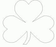 shamrock template b/w