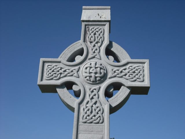 Celtic knot design on cross