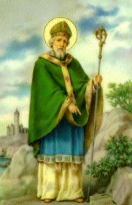 St Patrick with shamrock